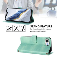 Line Splicing Buckle Retro Leather Phone Cas...