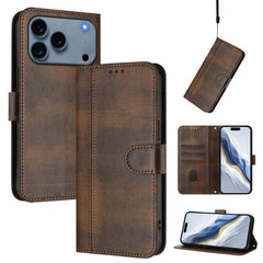 Funda de teléfono de cuero retro con hebilla...