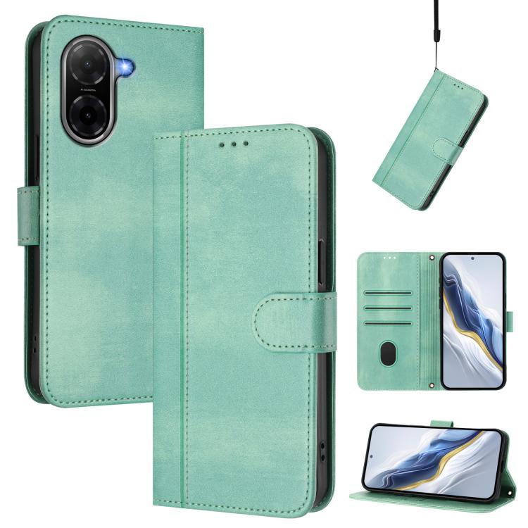 Funda de teléfono de cuero retro con hebilla...