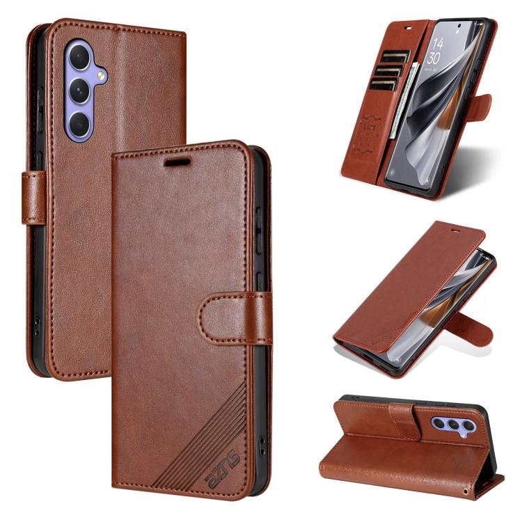 AZNS Sheepskin Texture Flip Leather Phone Ca...