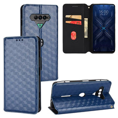 Funda de cuero plegable con textura de cuadr...