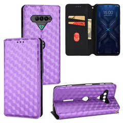 Funda de cuero plegable con textura de cuadr...
