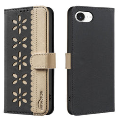 Splicing Color Hollow Flower Pattern RFID Le...