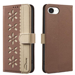 Splicing Color Hollow Flower Pattern RFID Le...