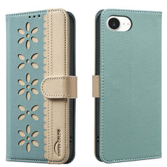 Splicing Color Hollow Flower Pattern RFID Le...