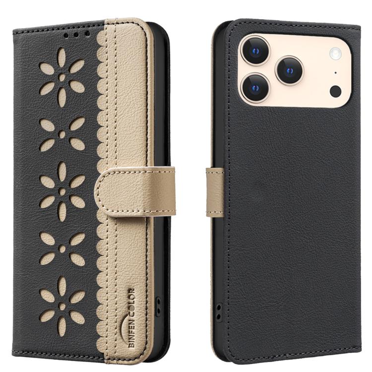 Splicing Color Hollow Flower Pattern RFID Le...