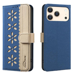 Splicing Color Hollow Flower Pattern RFID Le...