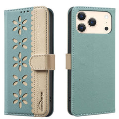 Splicing Color Hollow Flower Pattern RFID Le...