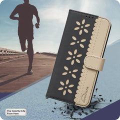 Funda de cuero para teléfono RFID con estamp...
