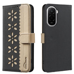 Funda de cuero para teléfono RFID con estamp...