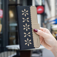 Funda de cuero para teléfono RFID con estamp...