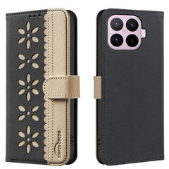 Funda de cuero para teléfono RFID con estamp...