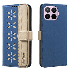 Funda de cuero para teléfono RFID con estamp...