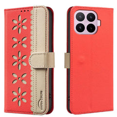 Funda de cuero para teléfono RFID con estamp...