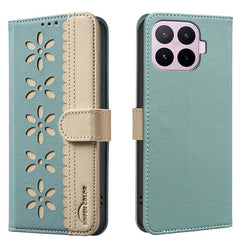 Funda de cuero para teléfono RFID con estamp...