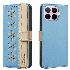 Funda de cuero para teléfono RFID con estamp...