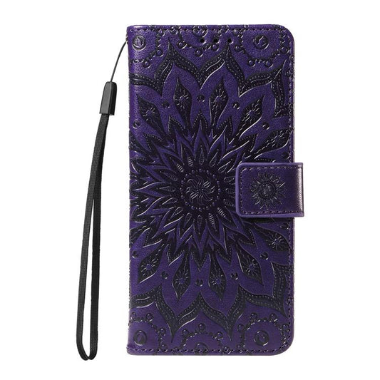 Funda de cuero tipo libro con estampado de g...