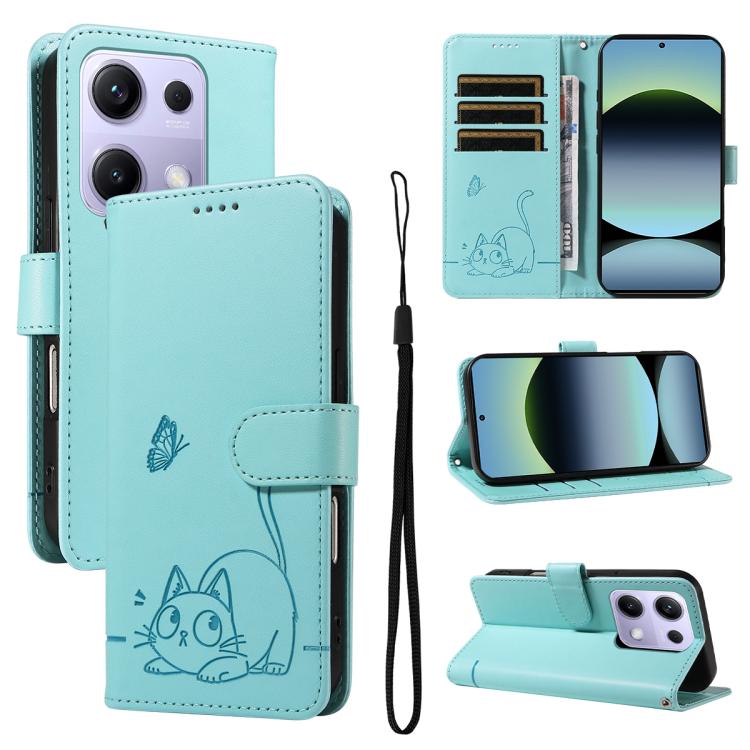Adorable funda de cuero para teléfono con es...