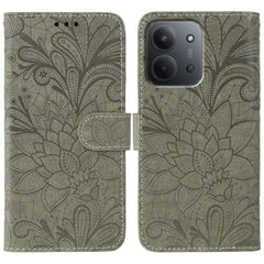 Funda de cuero tipo libro con relieve de flo...