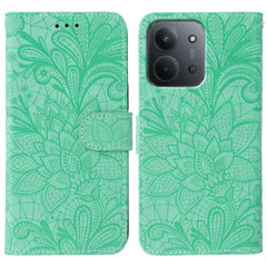 Funda de cuero tipo libro con relieve de flo...
