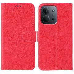 Funda de cuero tipo libro con relieve de flo...