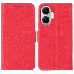 Funda de cuero tipo libro con relieve de flo...
