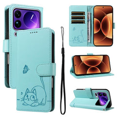 Adorable funda de cuero para teléfono con es...
