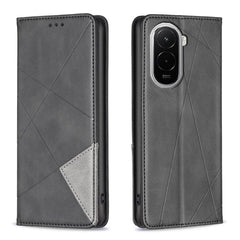 Funda magnética de cuero con textura de romb...