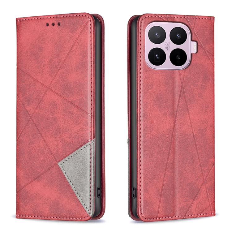 Funda magnética de cuero con textura de romb...