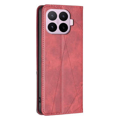 Funda magnética de cuero con textura de romb...