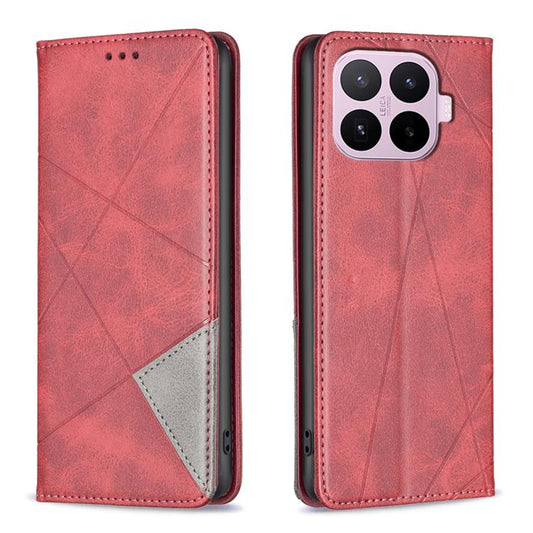 Funda magnética de cuero con textura de romb...