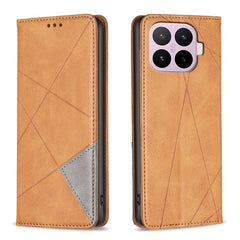 Funda magnética de cuero con textura de romb...