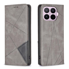 Funda magnética de cuero con textura de romb...