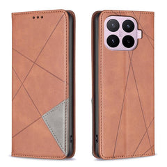 Funda magnética de cuero con textura de romb...