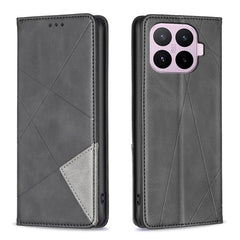 Funda magnética de cuero con textura de romb...