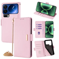 Funda de cuero para teléfono con cadena cruz...