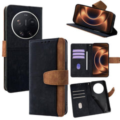Funda para teléfono de cuero con costuras de...