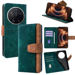 Funda para teléfono de cuero con costuras de...