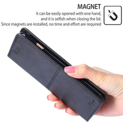 Funda magnética para teléfono de cuero con t...