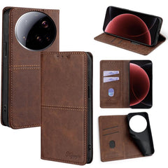 Funda magnética para teléfono de cuero con t...