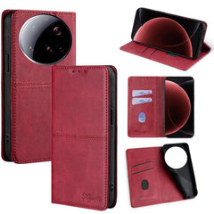 Funda magnética para teléfono de cuero con t...