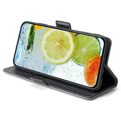 Funda de cuero para teléfono con hebilla lat...
