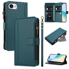 Magnetic Closure 9 Card Slots Zipper Leather...