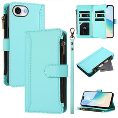 Magnetic Closure 9 Card Slots Zipper Leather...