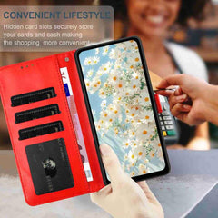 Funda de teléfono de cuero con relieve de ma...