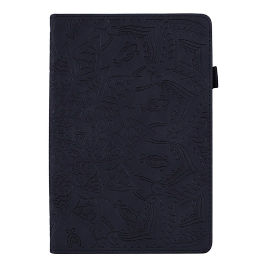 Estuche de cuero con tapa horizontal en reli...