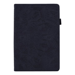Estuche de cuero con tapa horizontal en reli...