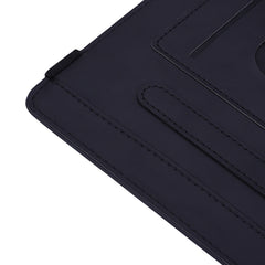 Estuche de cuero con tapa horizontal en reli...