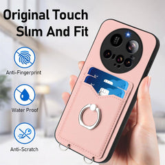 Funda para teléfono con tarjetero y anillo R...