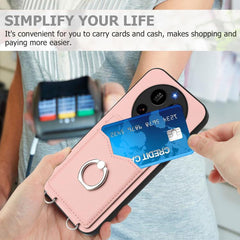 Funda para teléfono con tarjetero y anillo R...